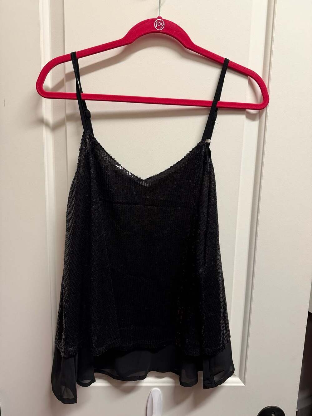 Torrid Sophie Sequin Swing Cami Tank Top Black